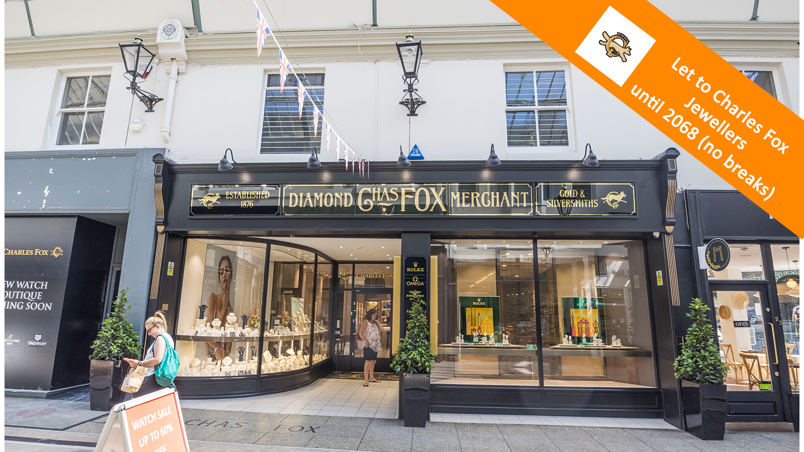 Charles Fox Jewellers<br>21/22 Bournemouth Arcade<br>Bournemouth<br>Dorset<br>BH1 2AH