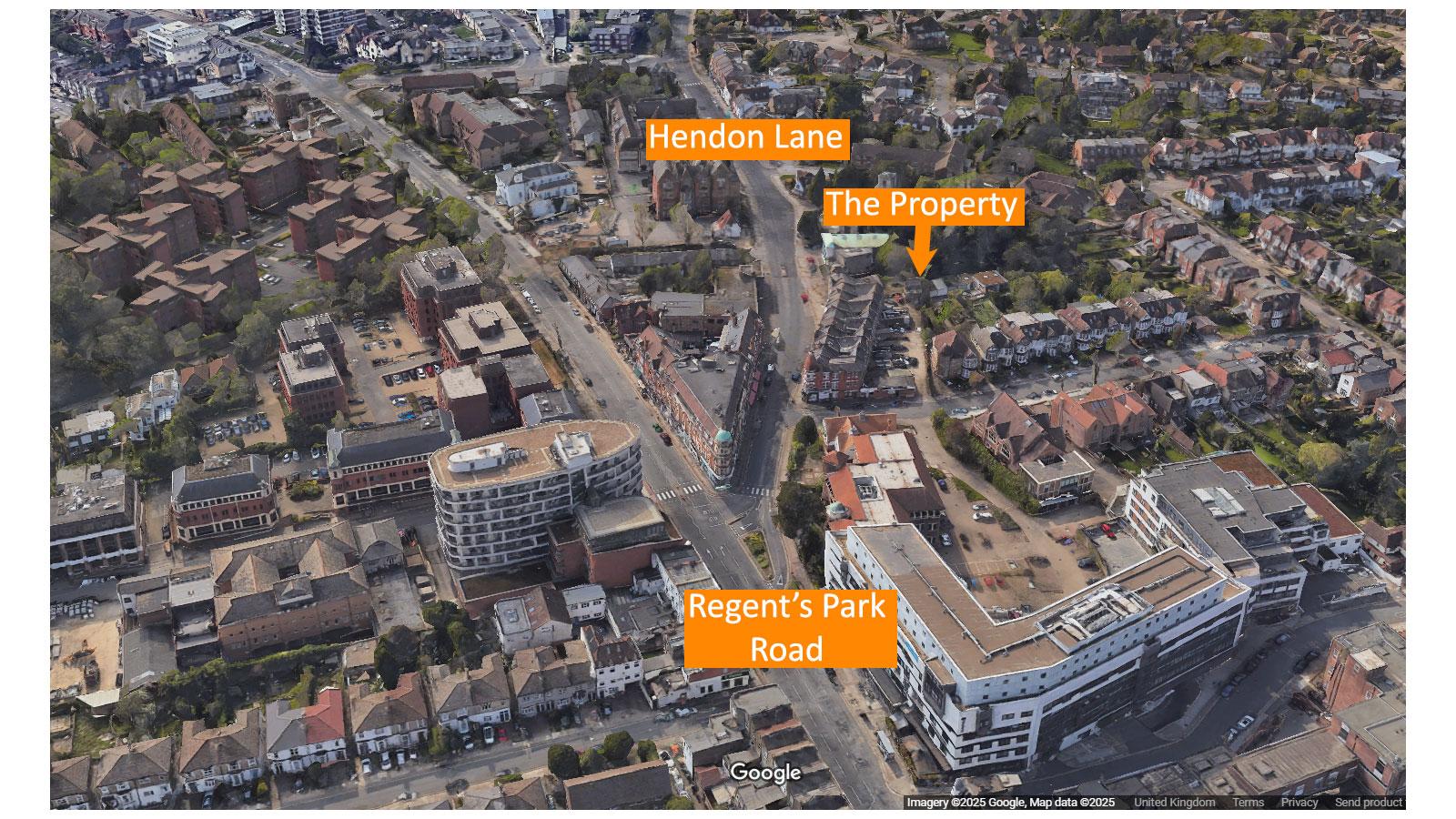 Workshop / Site at the rear of        20 Hendon Lane<br>Finchley<br>London<br>N3 1TR