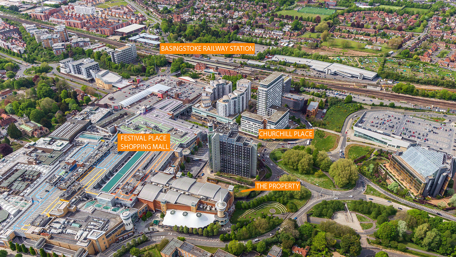Car Park Redevelopment Opportunity at Churchill Place<br>Basingstoke<br>Hampshire<br>RG21 7AA